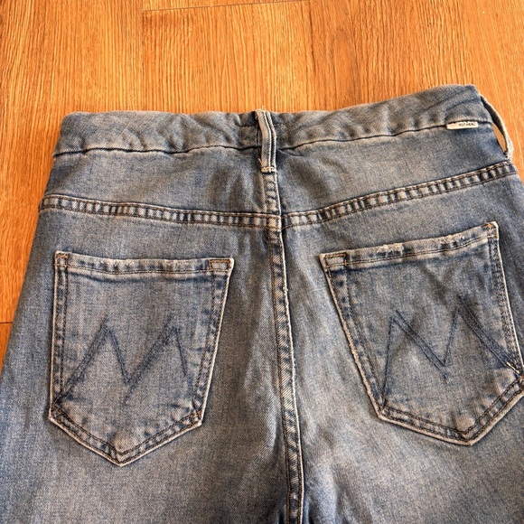 Mother Women’s High Waisted Looker Ankle Frayed Hem Skinny Jeans Blue Size 26x26 - Picture 9 of 13